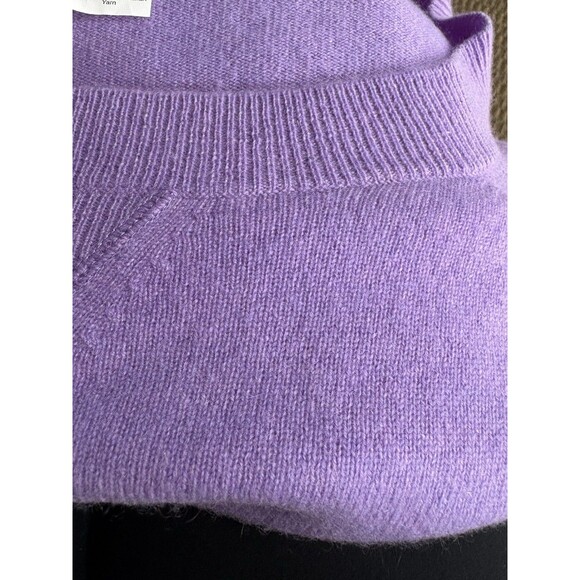 Vtg J.Crew Italian Yarn Cashmere Scoop neck Sweater Womens Lavender Pullover Med - Picture 7 of 10